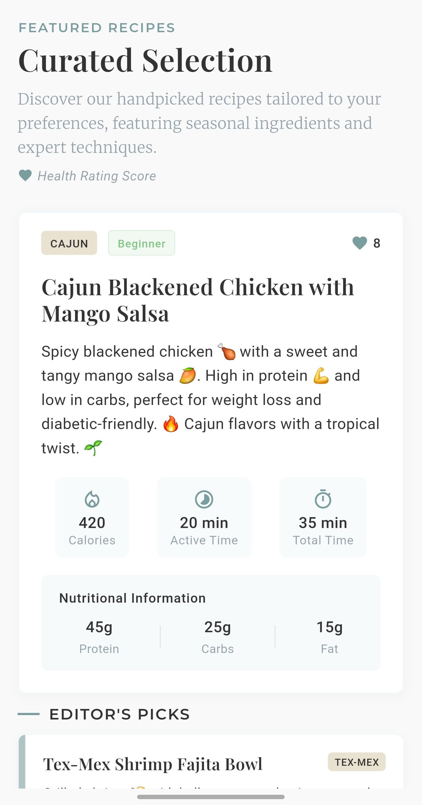 CalorieGram Recipe Explorer